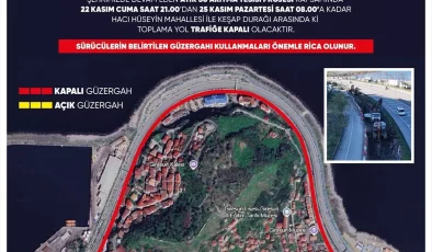 Giresun’da Trafik Düzenlemesi: Toplama Yolü Üç Gün Kapalı